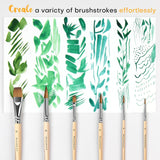 Fuumuui  Sable Travel Watercolor Brushes, 6pcs Professional Kolinsky Watercolor Paint Brushes for Watercolor Acrylics Inks Gouache Painting