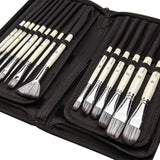 Fuumuui 15pcs Synthetic Nylon brush set with a Carrying Case