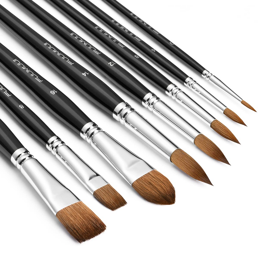 Professional Oil & Acrylics Brushes 14-pcs Brush Set
